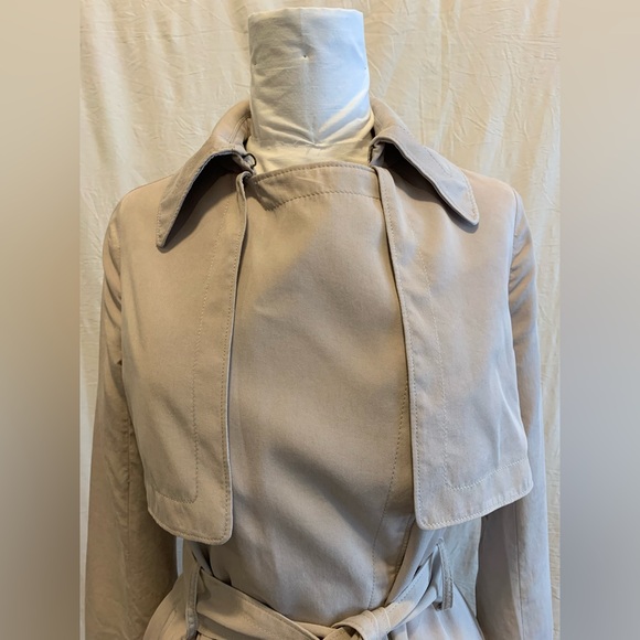 Club Monaco Beige Belted Spring Trench Coat Lightweight Jacket - Picture 3 of 6